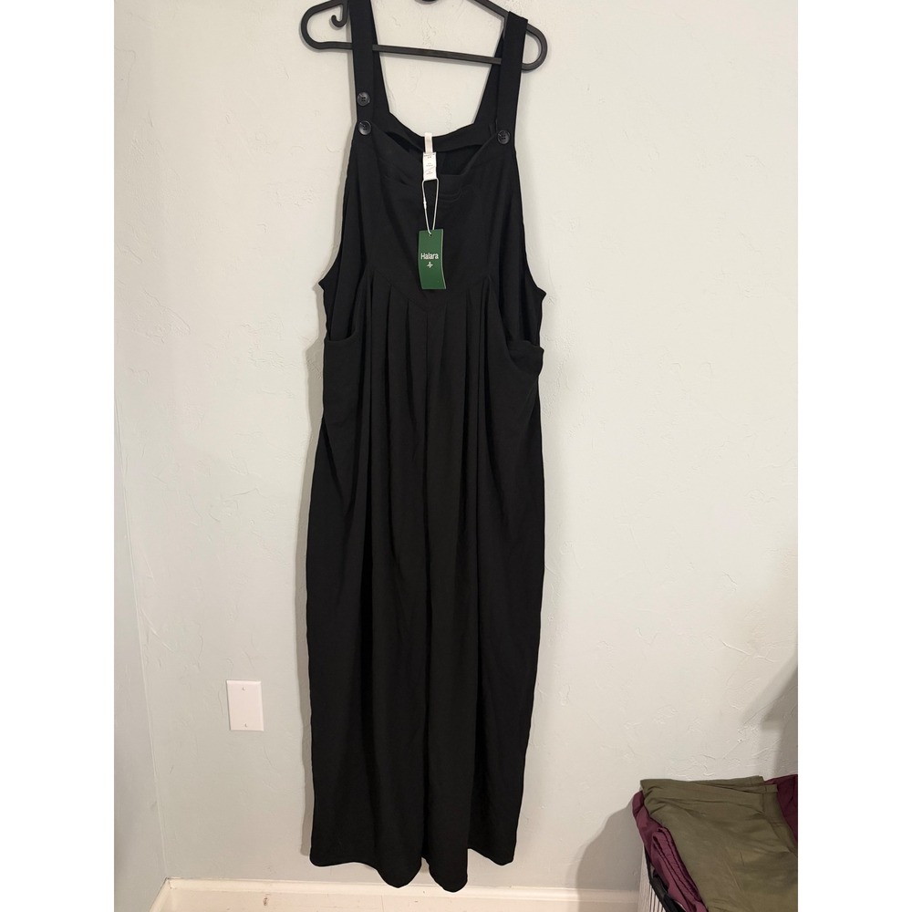 HALARA Black Sleeveless Jumpsuit Romper with Pockets